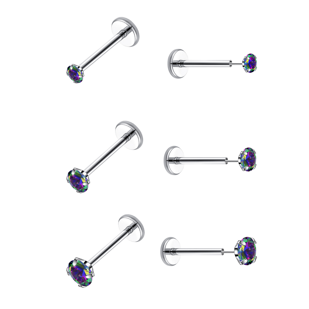 Body Jewelry Flat Back - 20G Parte Posteriore Piana Senza Filettatura