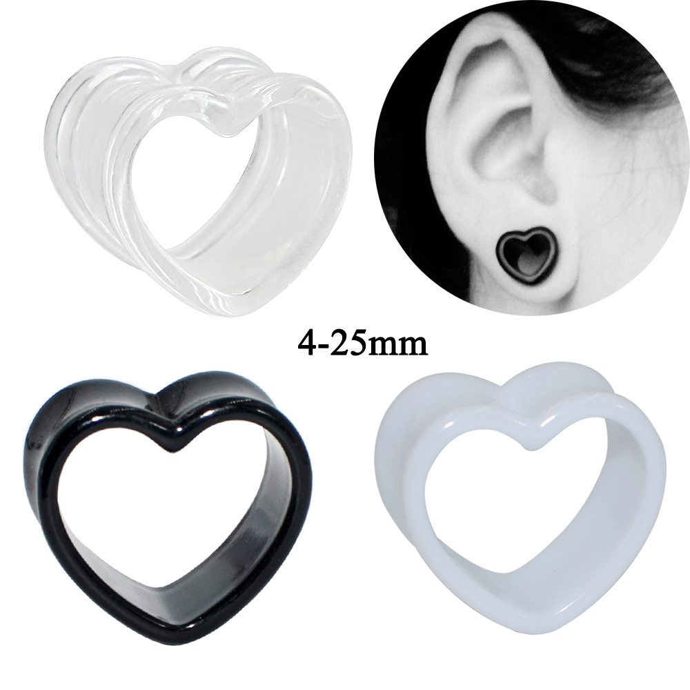 Acrilico Love Nero Bianco a fo - Body Jewelry Ear Gauges recensione e prezzo