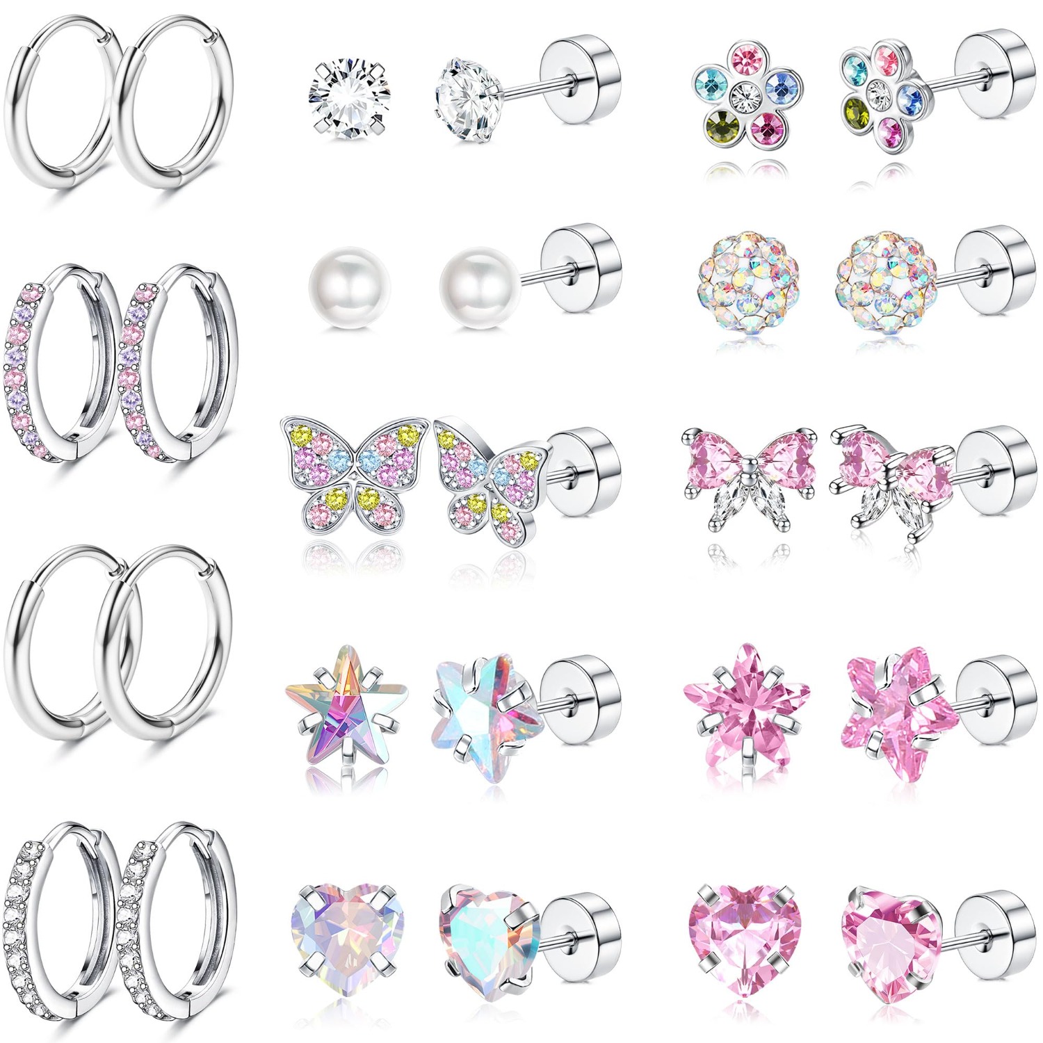 Bobisty 1 paio di orecchini pe - Body Jewelry Flat Back recensione e prezzo