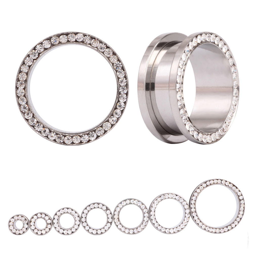 2 pz/lotto Tunnel per Orecchio - Body Jewelry Flat Back recensione e prezzo