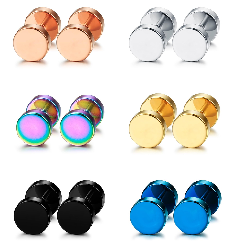 Body Jewelry Ear Gauges - 1 paio/6 paia di orecchini a