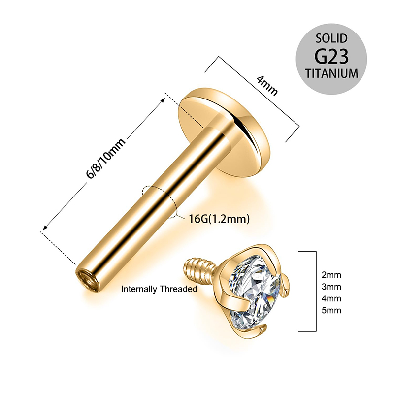 Orecchini a perno in titanio 1 - Body Jewelry Titanium recensione e prezzo