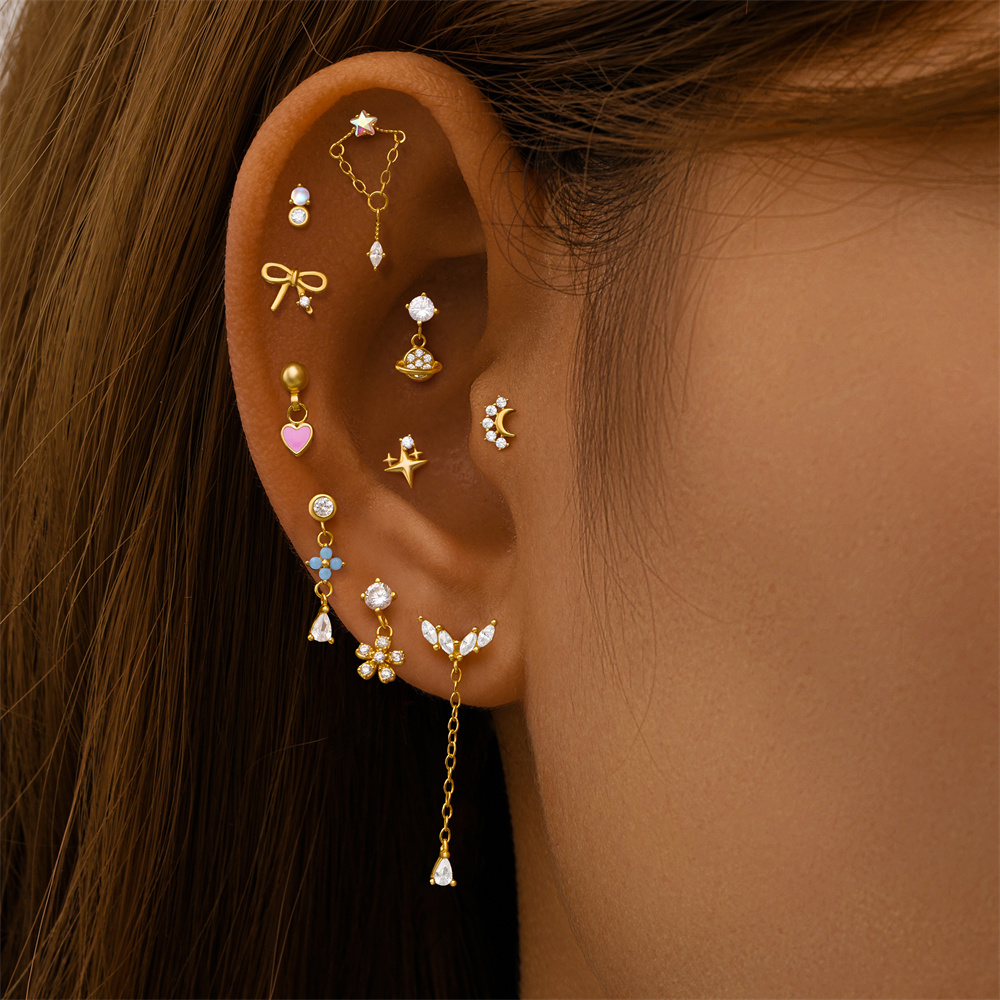 AIDE Orecchino penetrante a el - Body Jewelry Flat Back recensione e prezzo