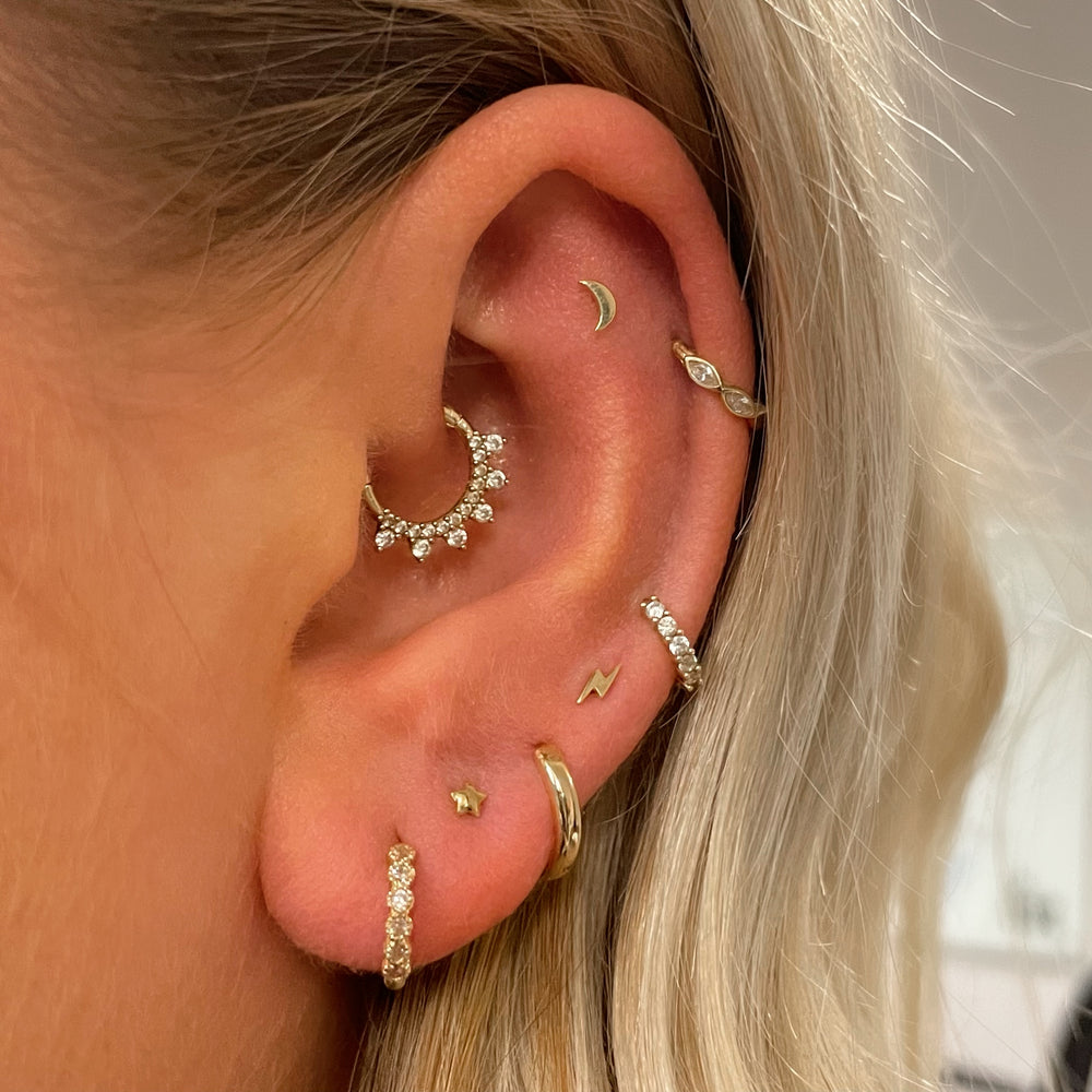 Orecchini a bottone con cartil - Body Jewelry Flat Back recensione e prezzo