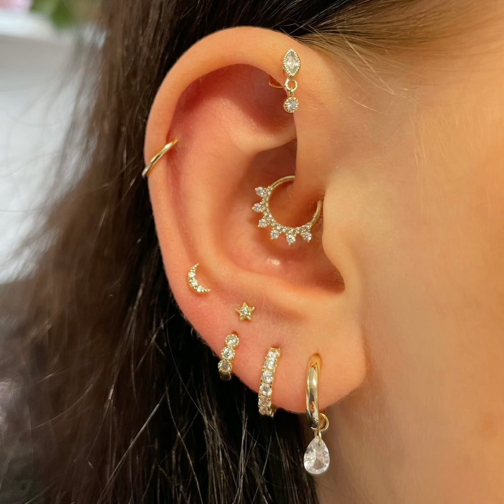 Orecchini a bottone con cartil - Body Jewelry Flat Back recensione e prezzo