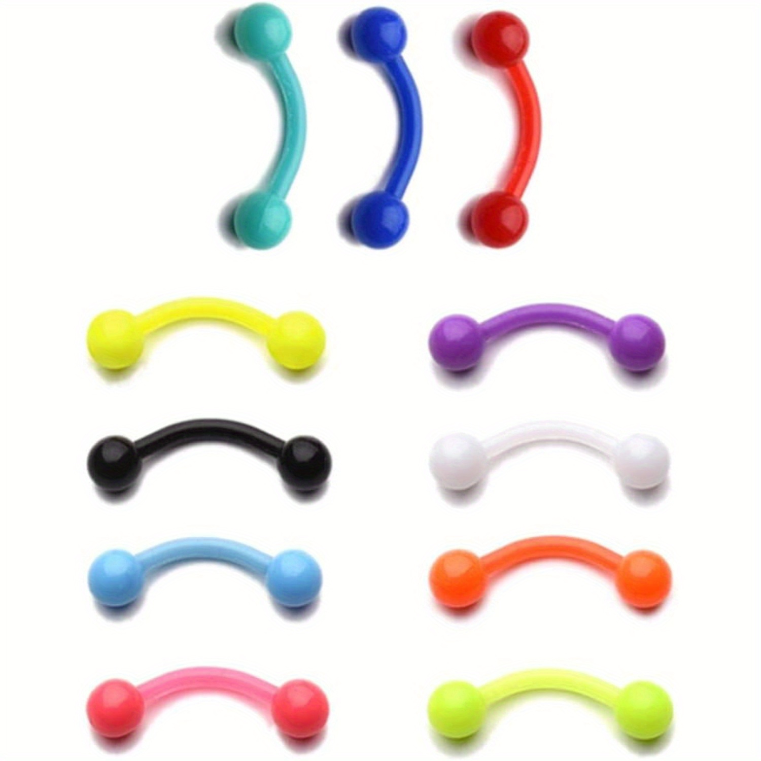 11 pz 8mm Colorato Plastica So - Body Jewelry Materials recensione e prezzo