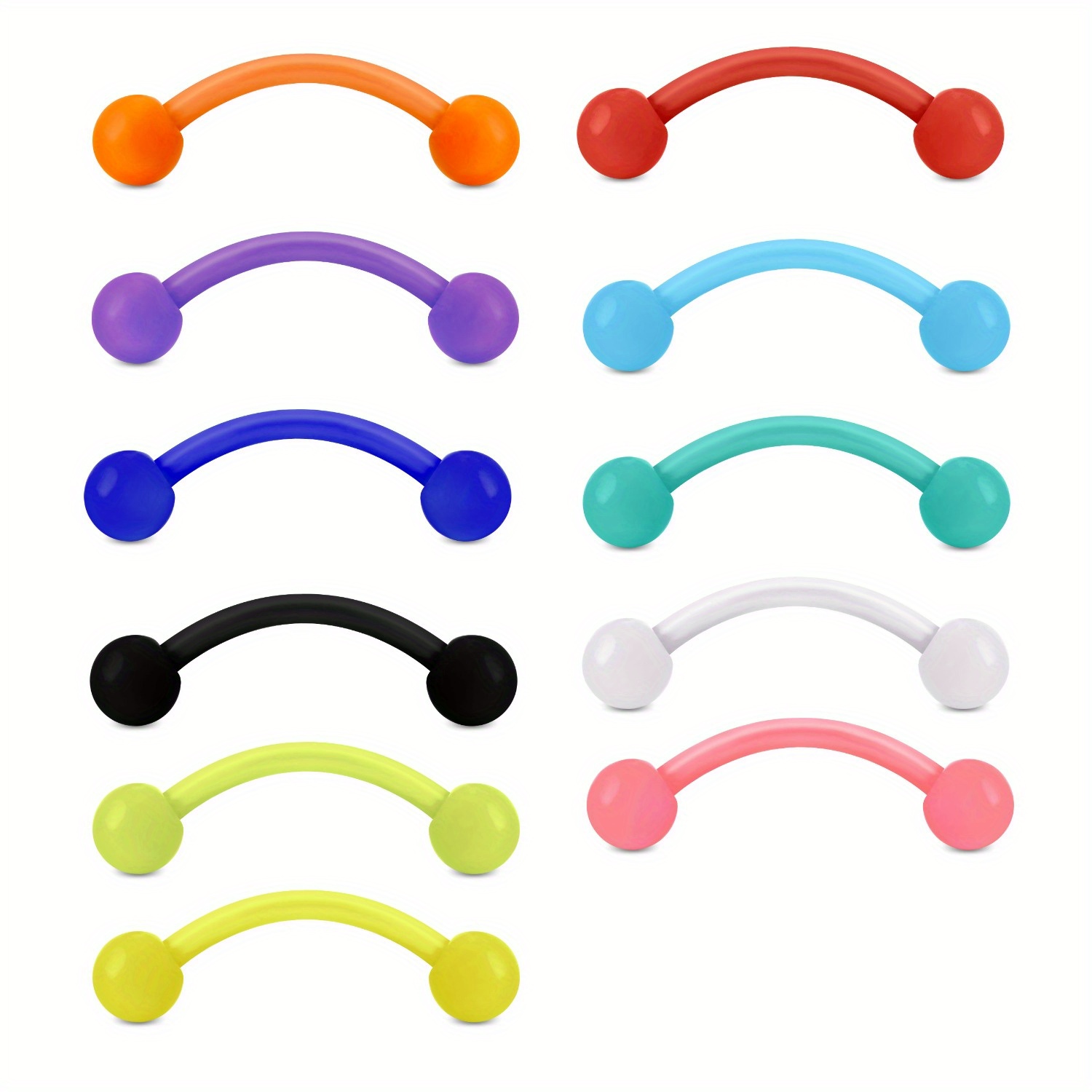 11 pz 8mm Colorato Plastica So - Body Jewelry Materials recensione e prezzo