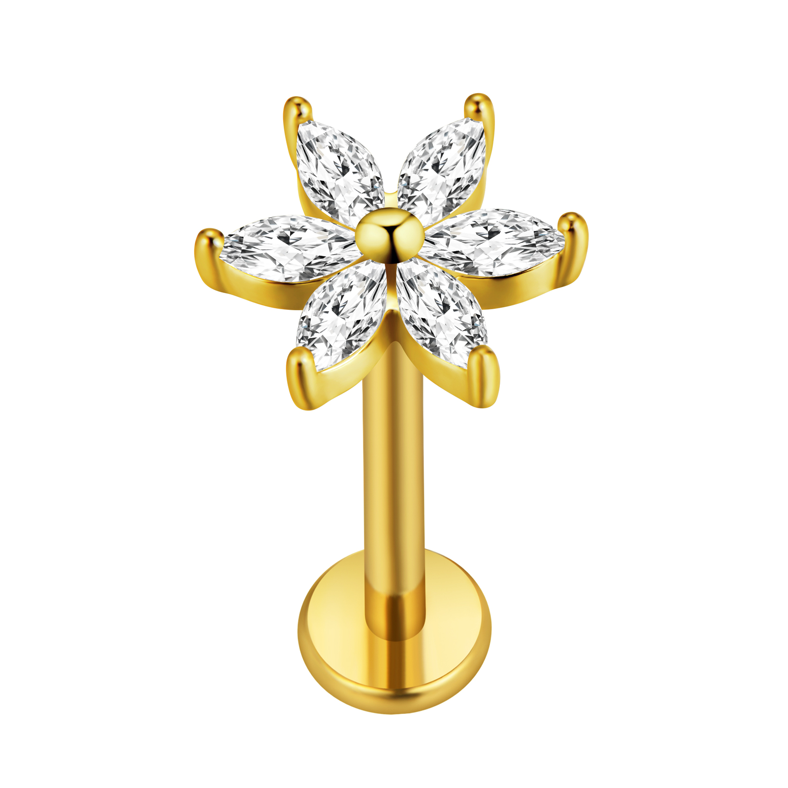 Foglia d'acero Labret Piercing - Body Jewelry Flat Back recensione e prezzo