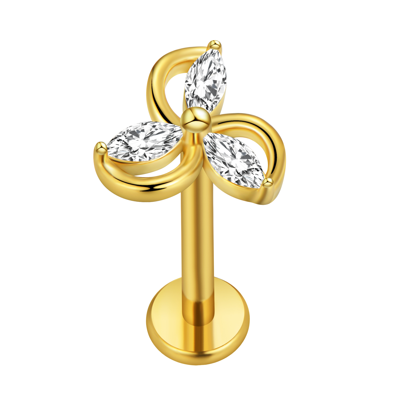 Foglia d'acero Labret Piercing - Body Jewelry Flat Back recensione e prezzo