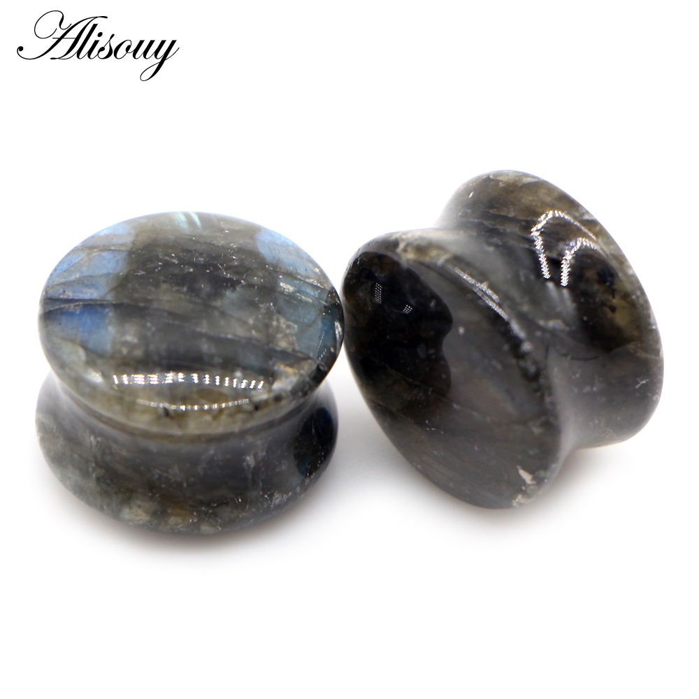 Alisouy 2 pz Labradorite Glow  - Body Jewelry Ear Gauges recensione e prezzo