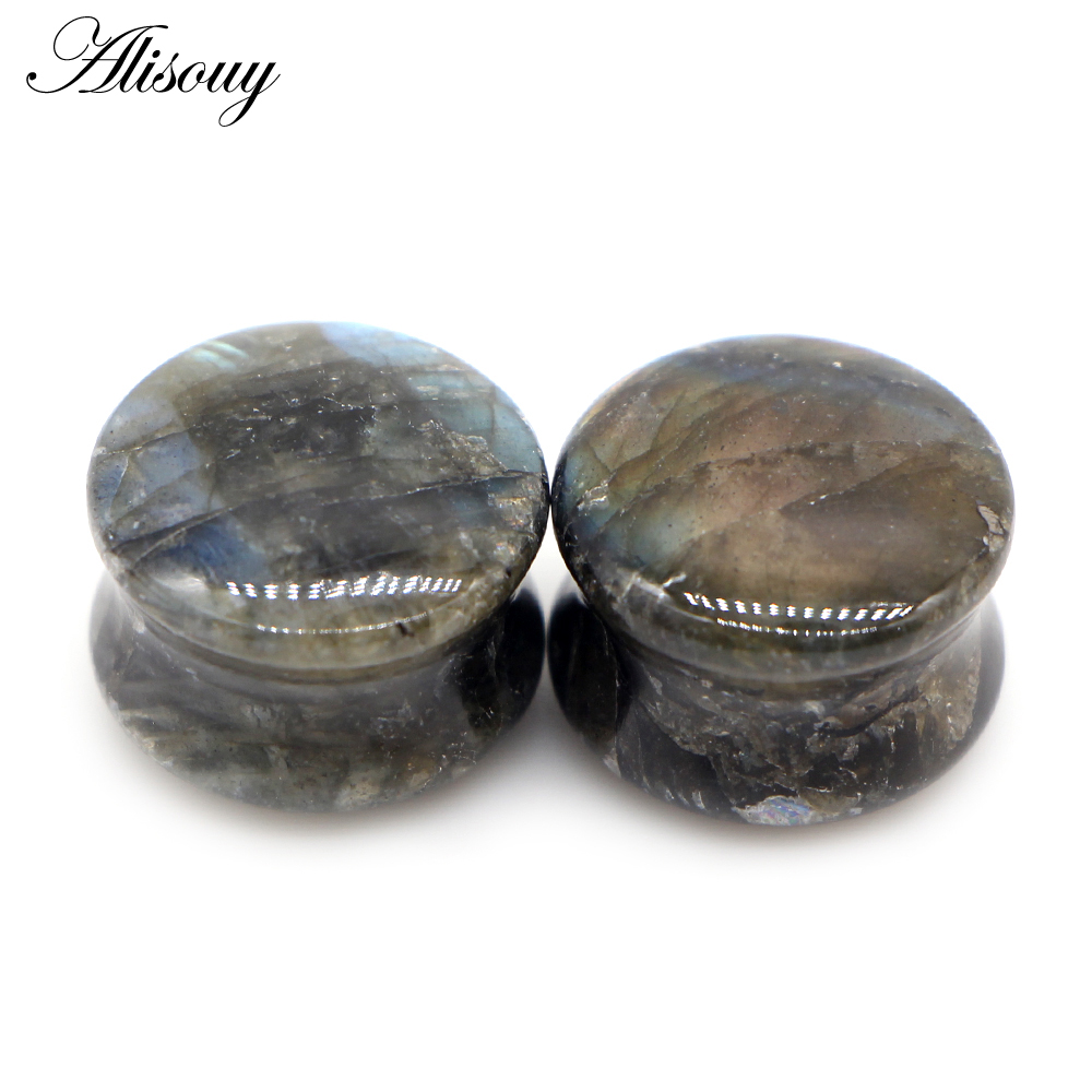 Alisouy 2 pz Labradorite Glow  - Body Jewelry Ear Gauges recensione e prezzo