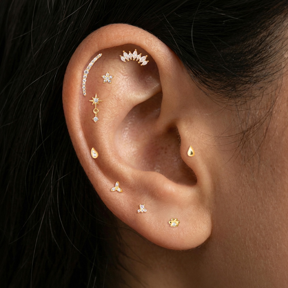ROXI 1PC Orecchino a perno pia - Body Jewelry Flat Back recensione e prezzo