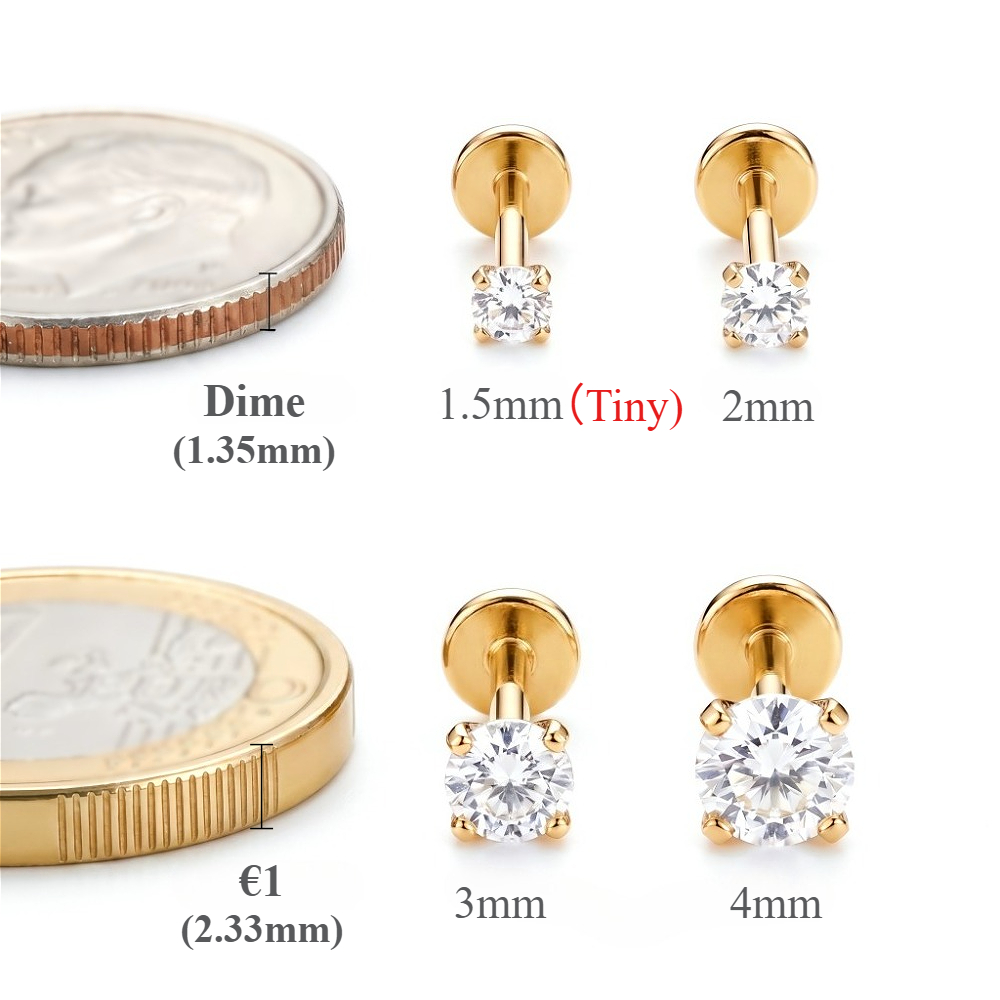 2/8PCS Acciaio inossidabile Ee - Body Jewelry Flat Back recensione e prezzo